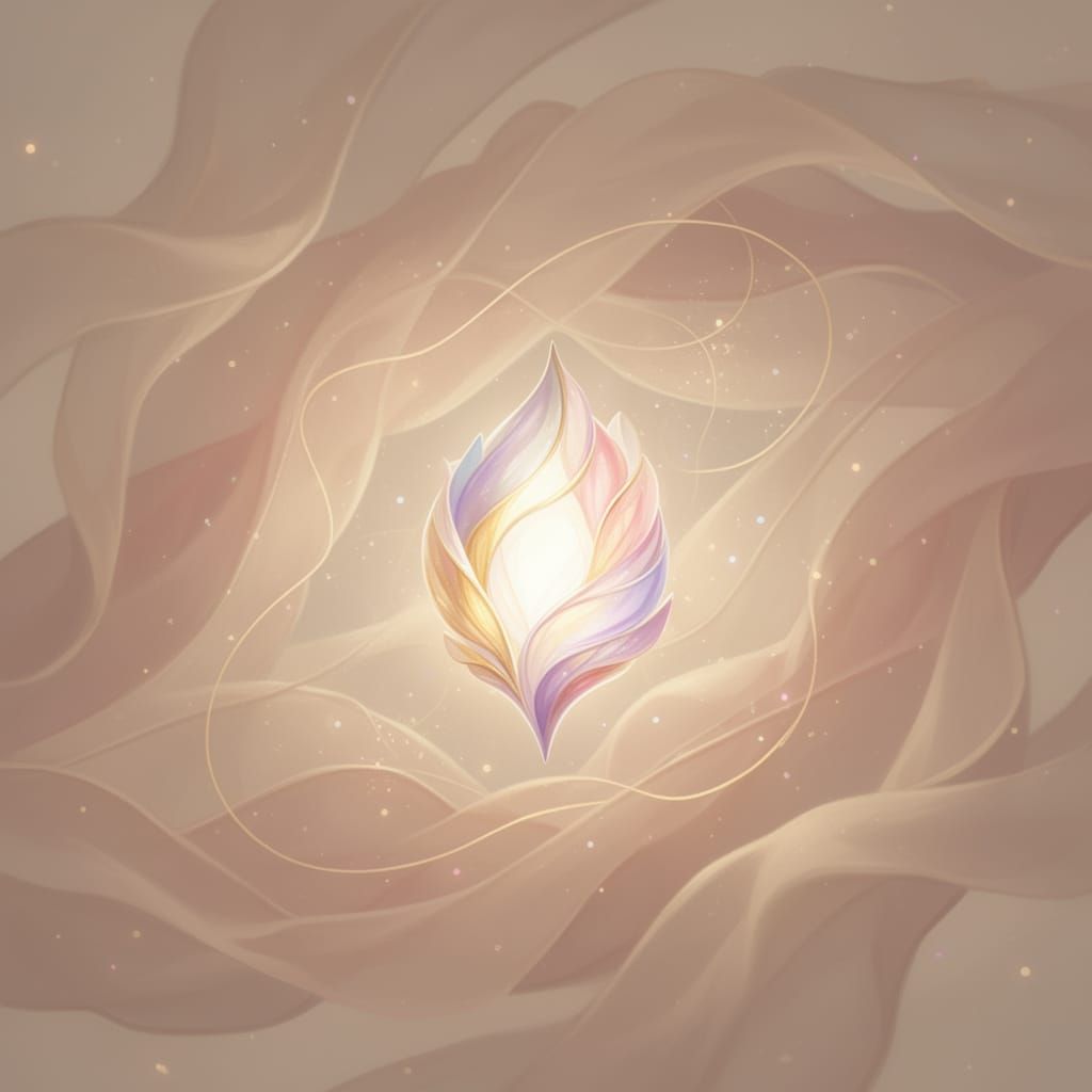 Inner Beauty Glows Through Layers of Light and Silk