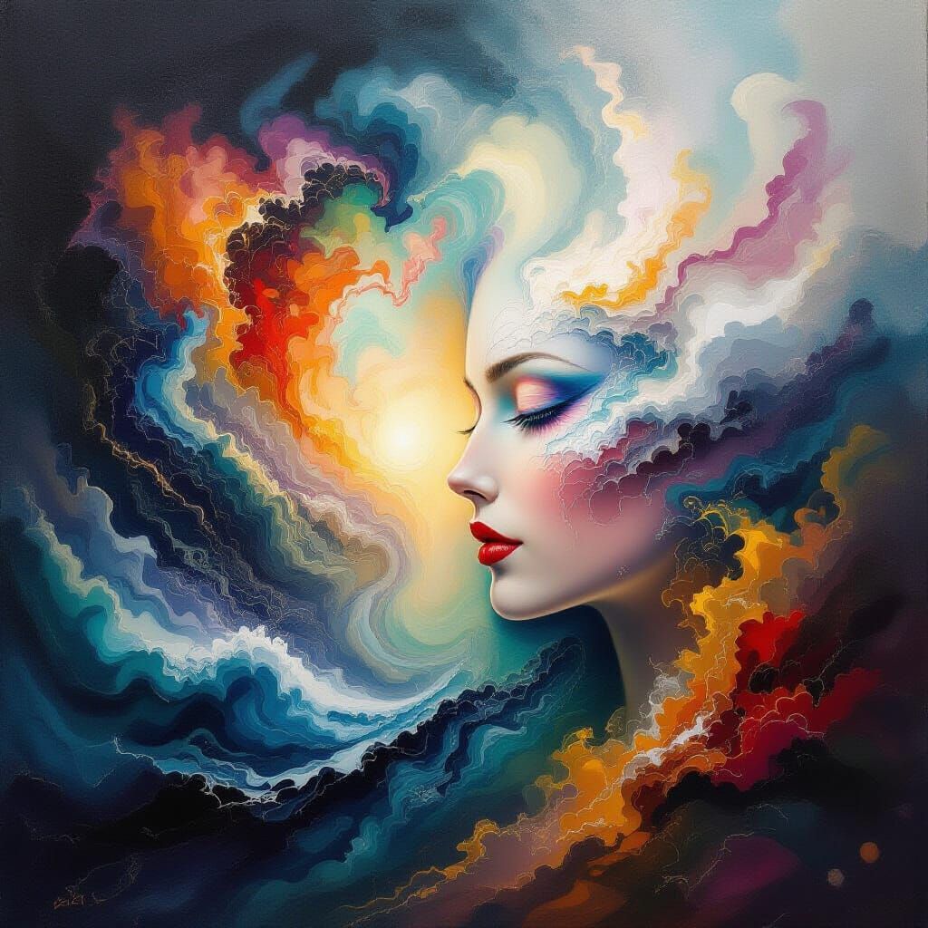 Abstract Surrealism: Chaos Meets Order in Visual Harmony