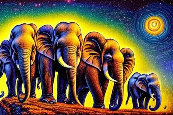 Discworld on Elephants' Backs, Fantasy Art