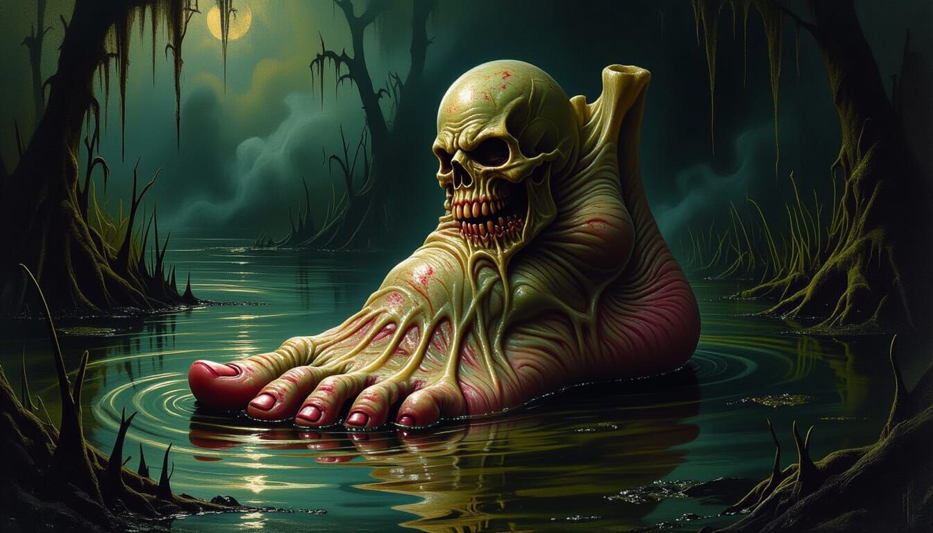 Grotesque Bunion Personified in Horror Swamp