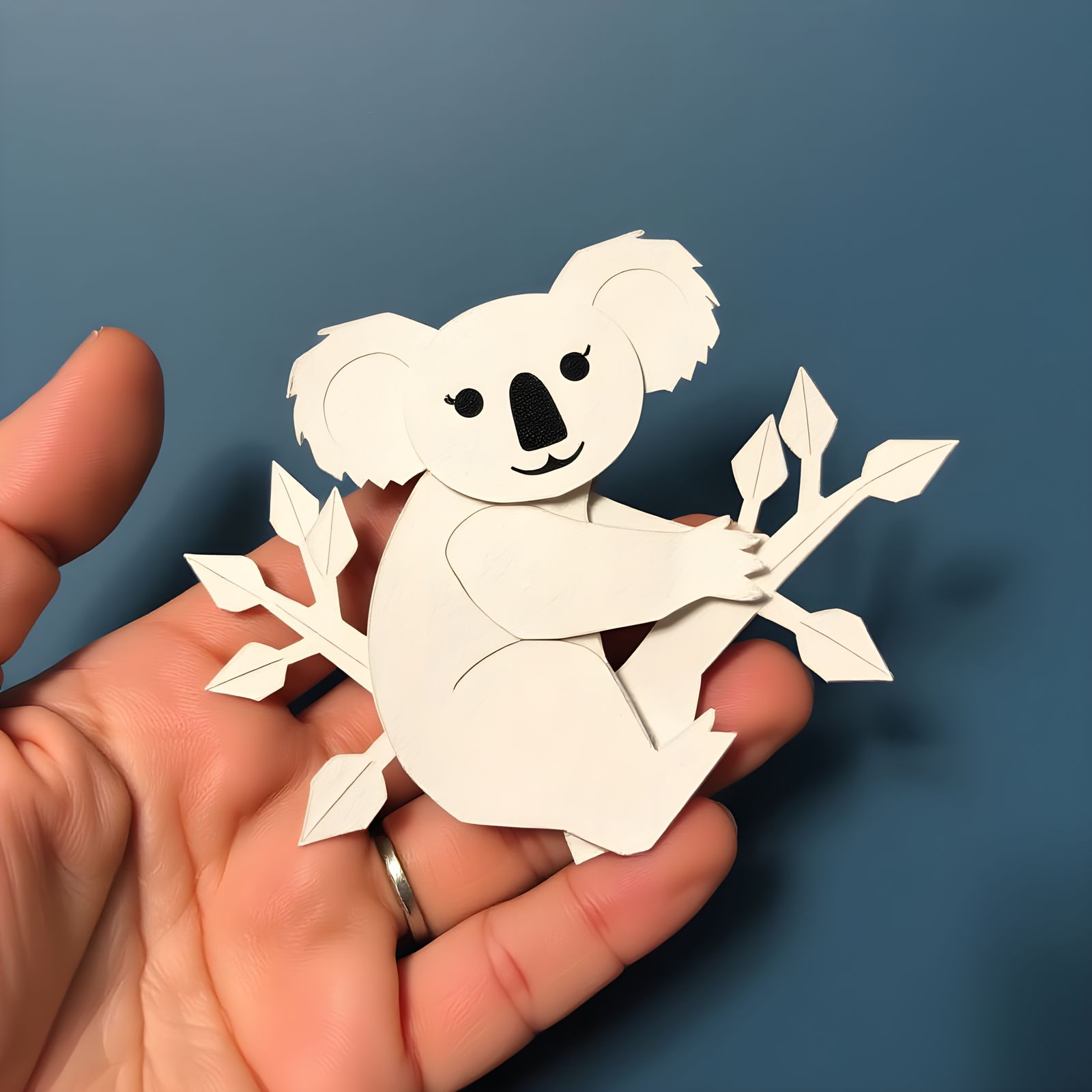 KIK Prompt: "Kirigami Incorporating Koalas"