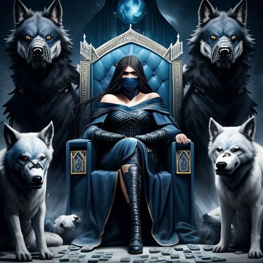 Khloe Kardashian as Sub Zero on Throne