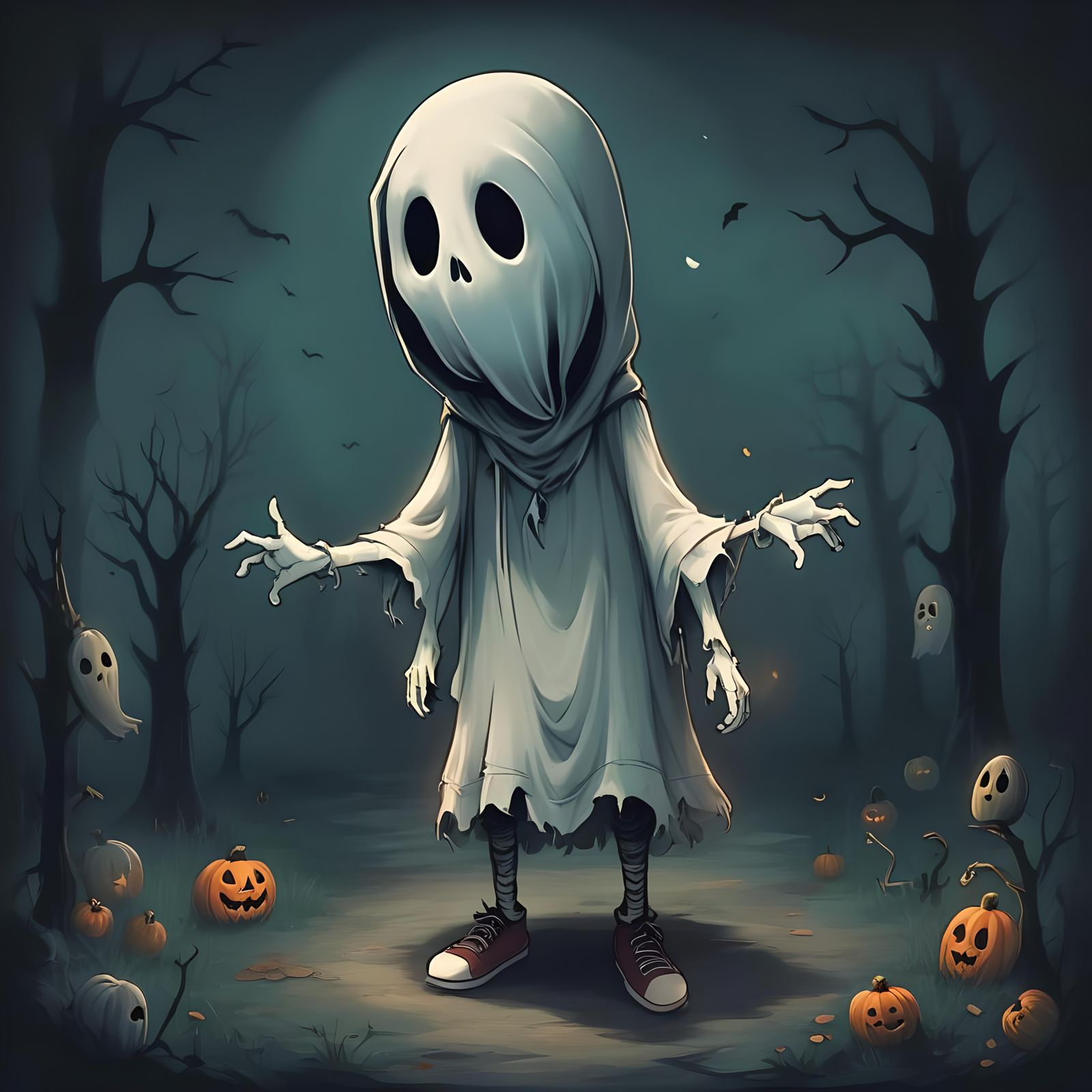 Ethereal Ghost Haunts Dreamscape