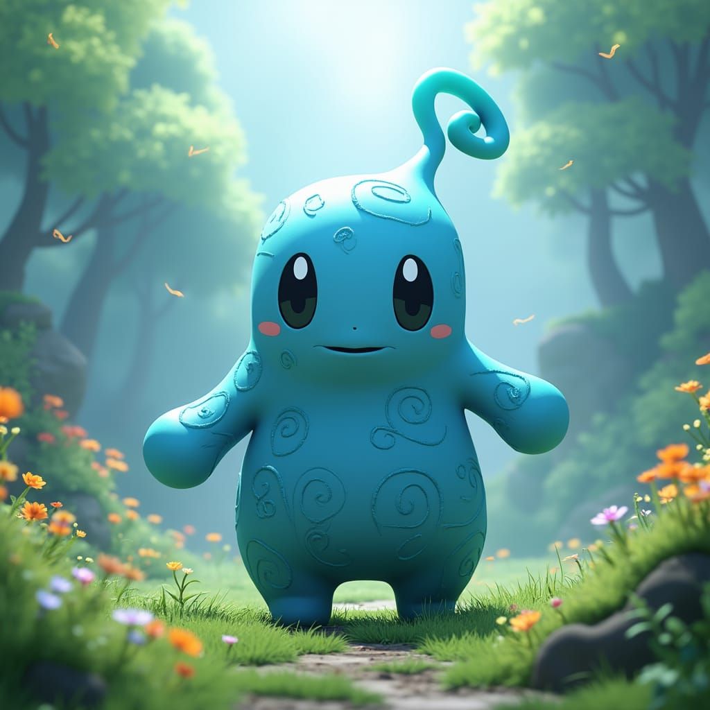 Rimuru Slime in Fantastical Anime Landscape