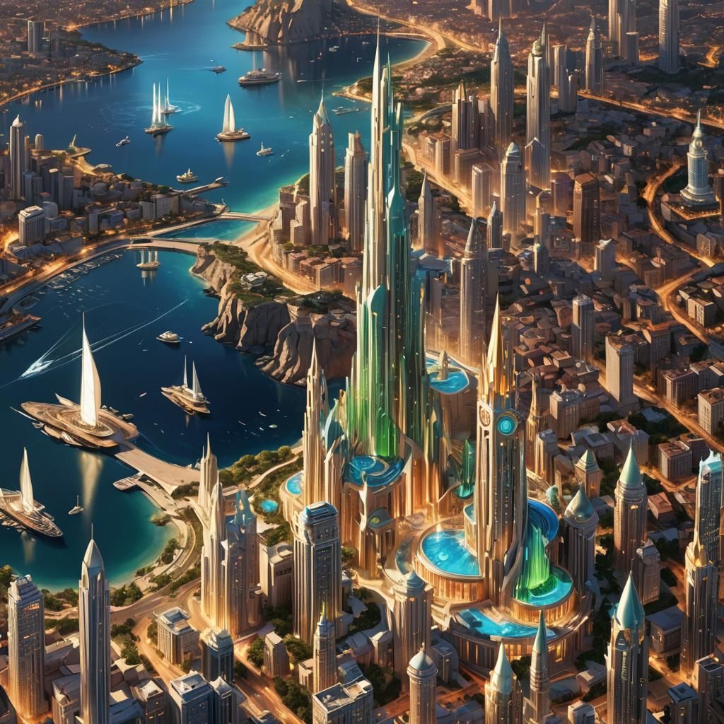 Aurora Prime: Aequoria's Coastal City of Innovation