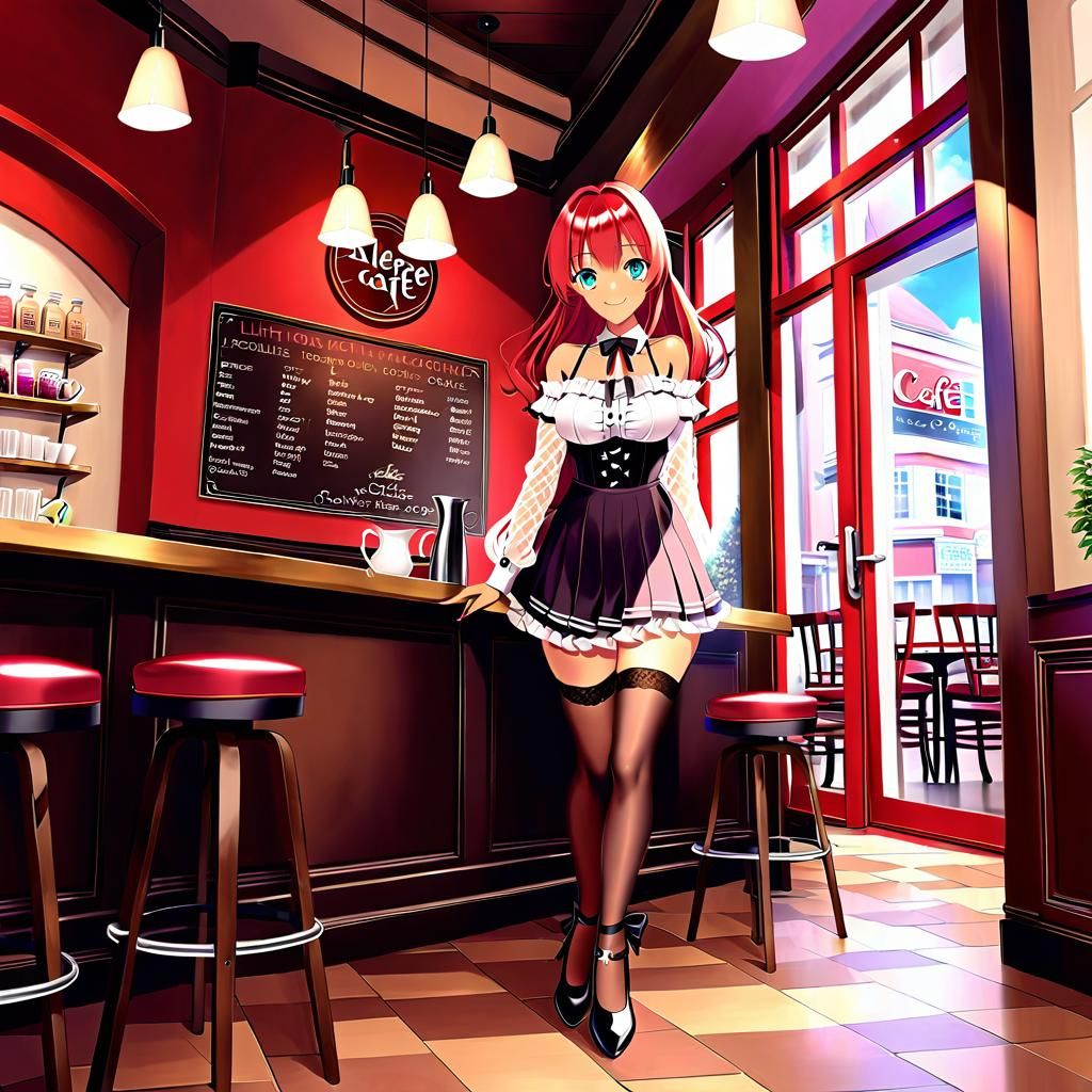 Anime Girl in Shibuya Maid Cafe