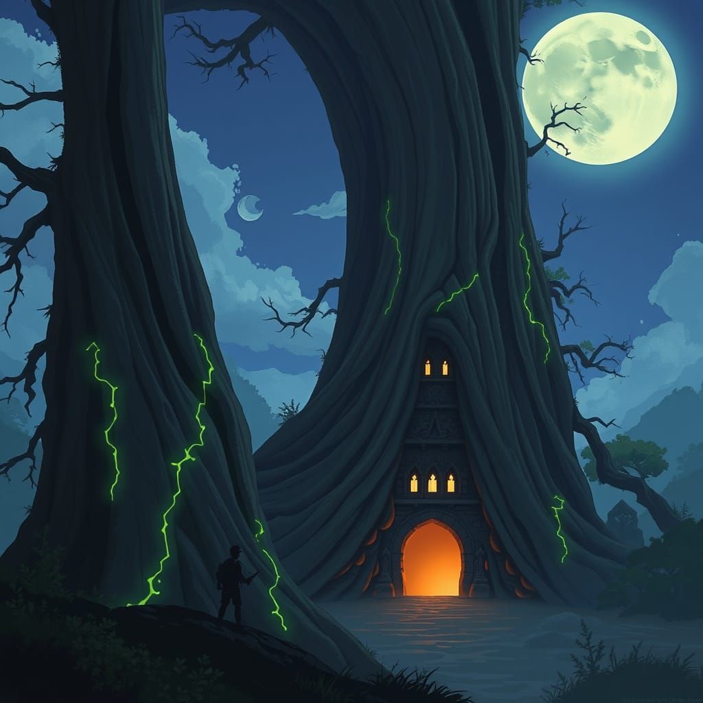 Explorer Finds Hidden Temple in Giant Petrified Tree Under T...