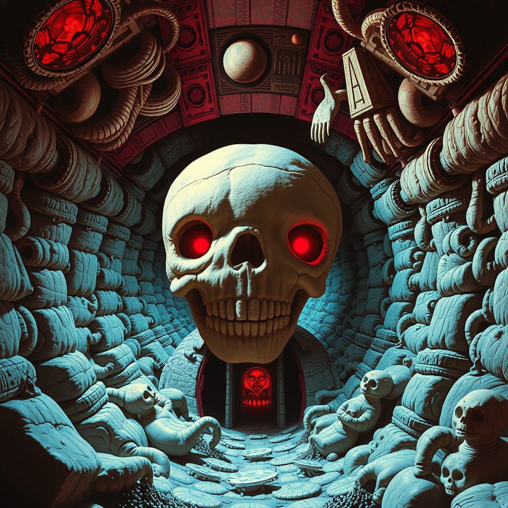 Psychedelic Recursive Op Art Deco Dungeon