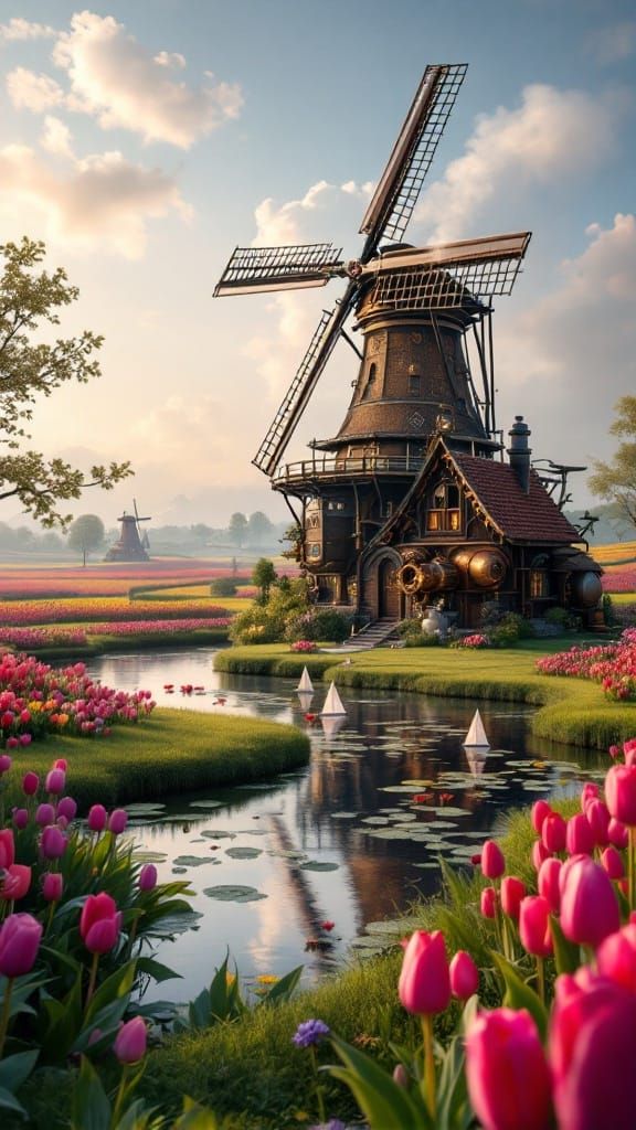 Steampunk Holland Countryside