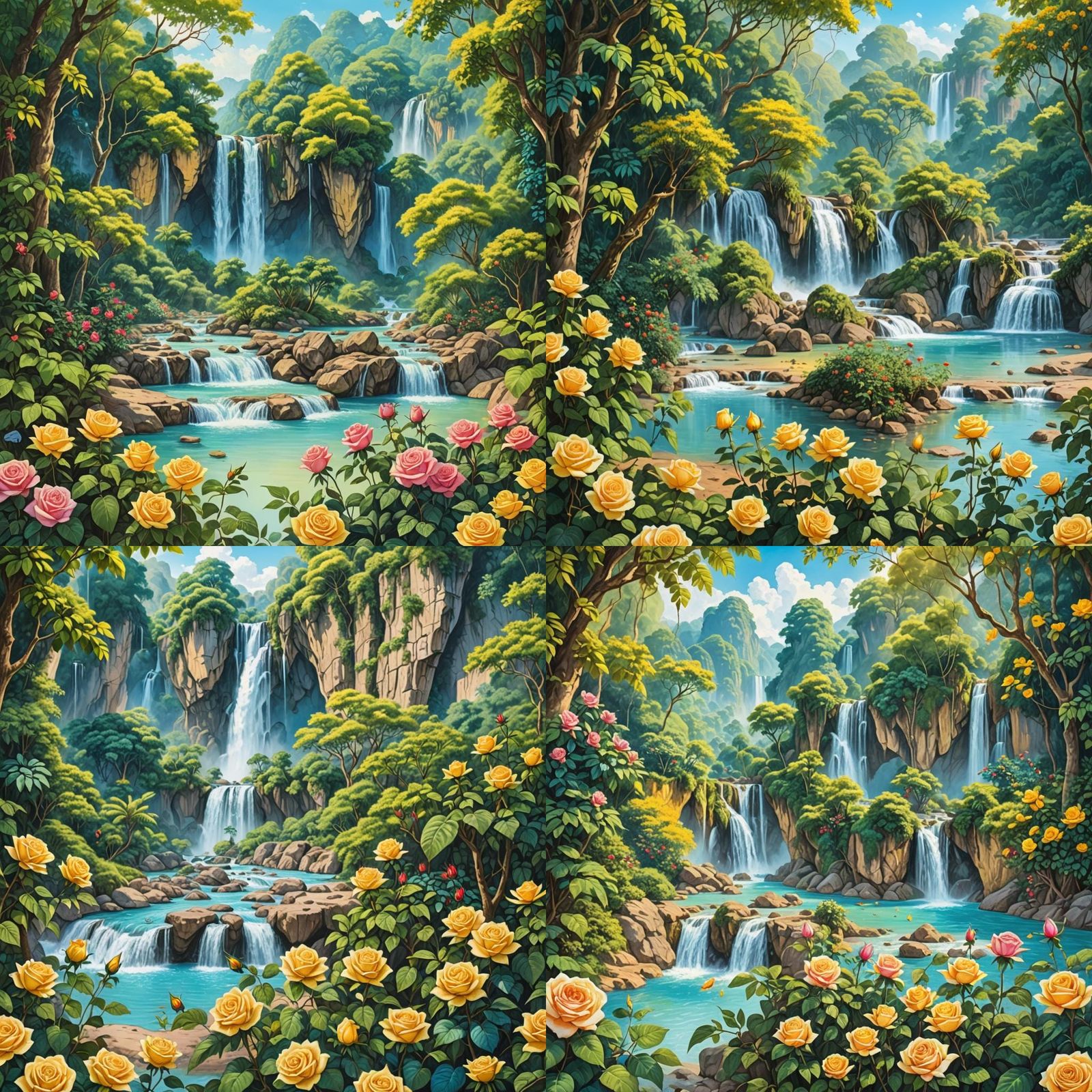 Fairytale Laos Landscape with Kuang Si Falls