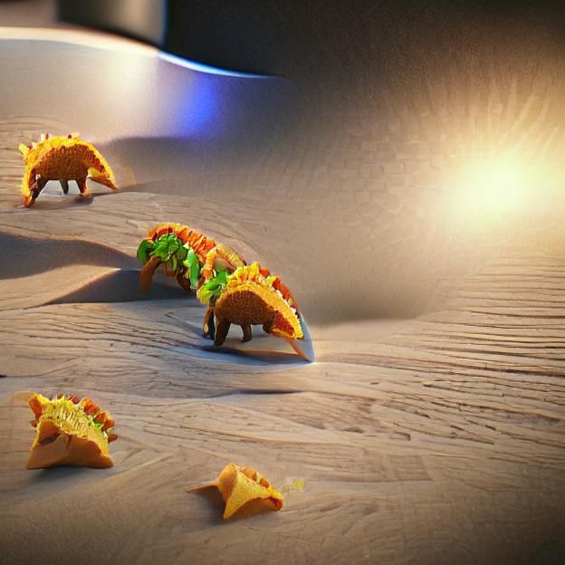 Stegosaurus Made of Tacos: An AI Creation