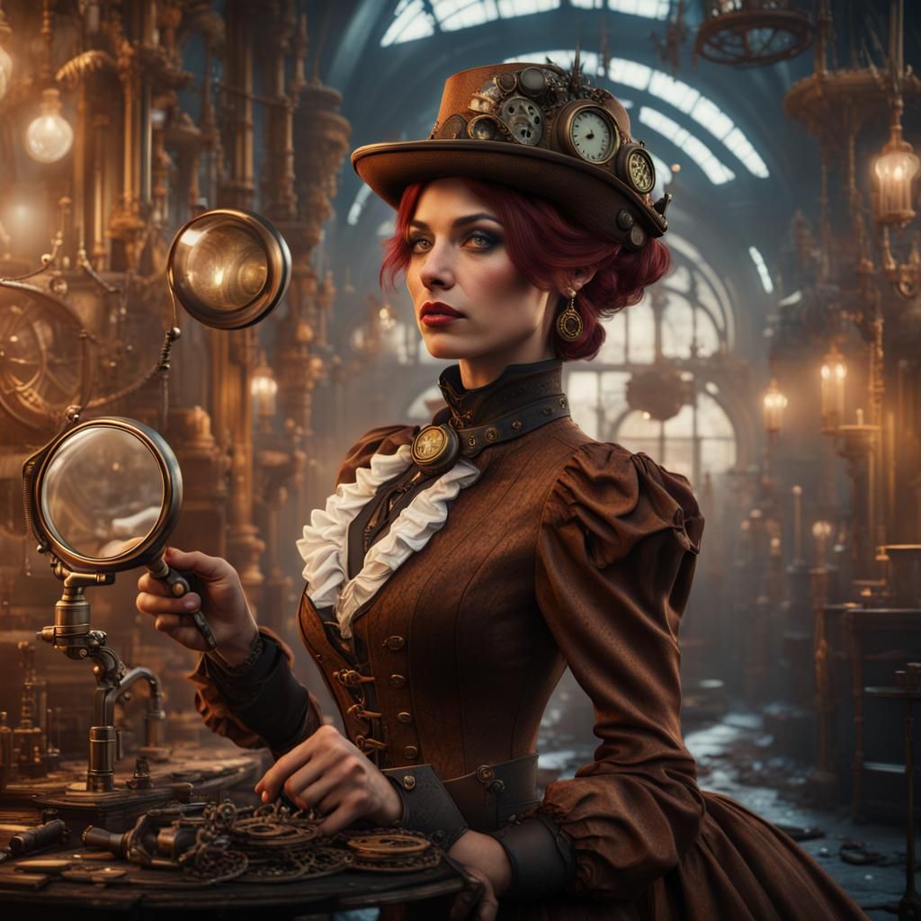 Brunellina Verndoyle - Steampunk Detective - Finds A Clue