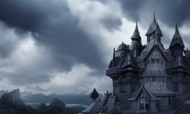Dramatic Hyperrealistic Cloud Castle in 4K 3D