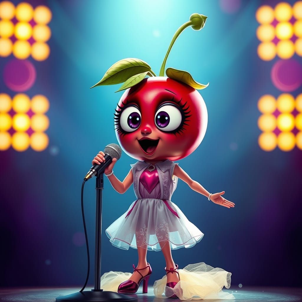 Sultry Cherry Diva Shines on Stage