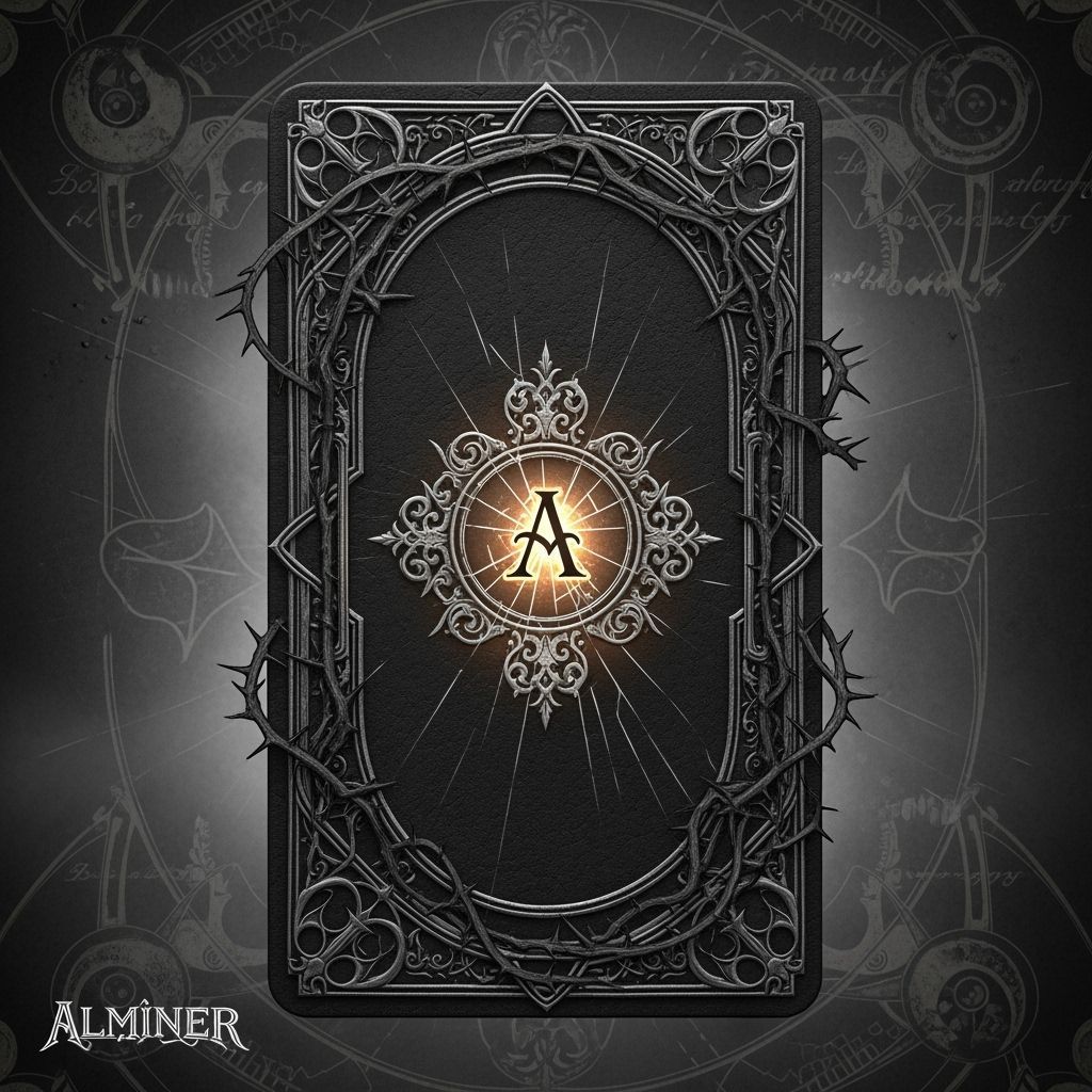 Gothic Baroque Tarot Card Back with Sigil