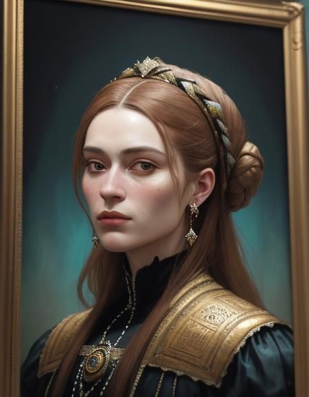 Noble in Suit: Hyperrealistic Mid-Century Portrait