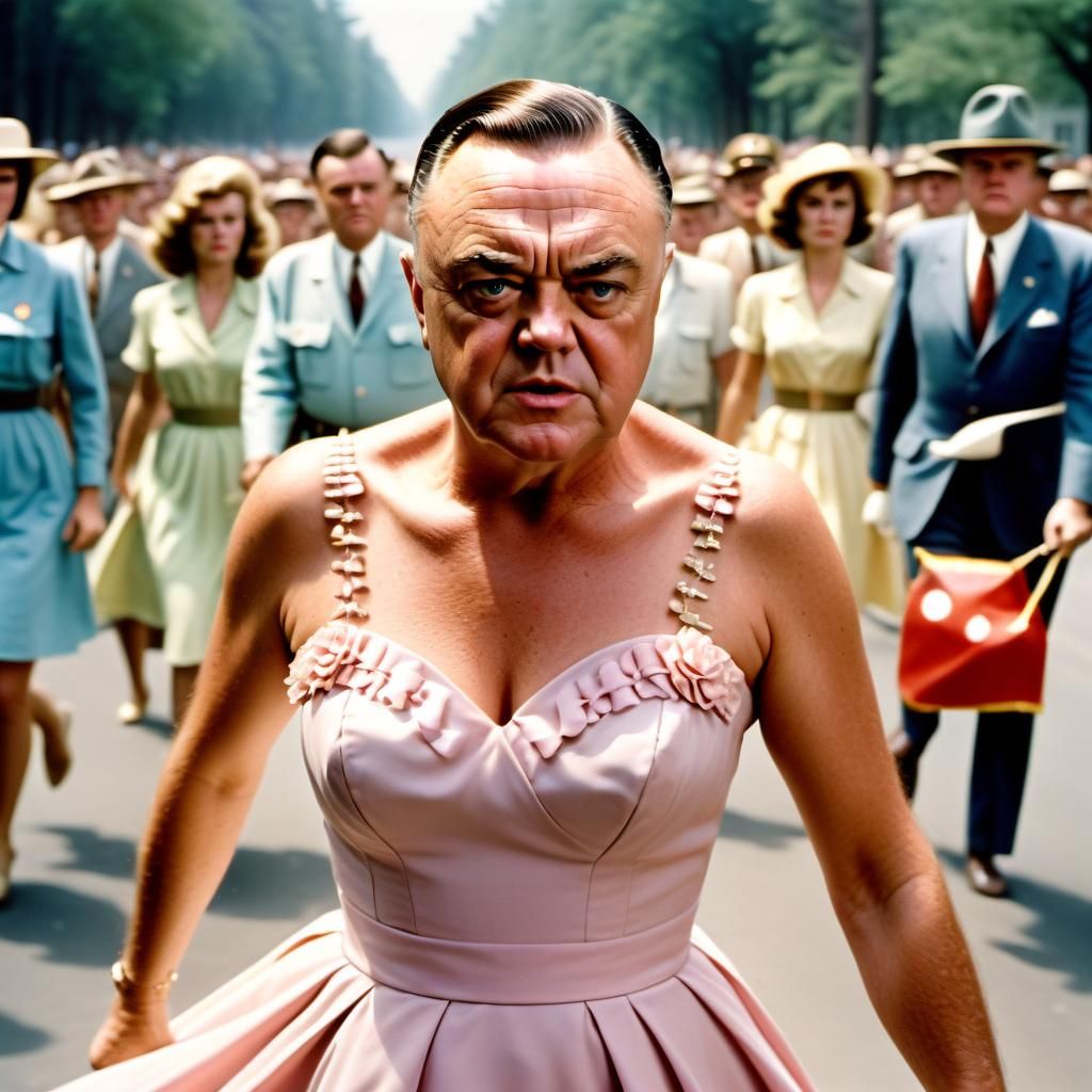 A stunning and brave J. Edgar Hoover looking fabulous for International Woman's Day. Slay, queen!