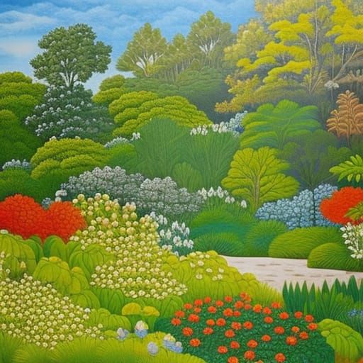 Majestic Garden in Bright Colors