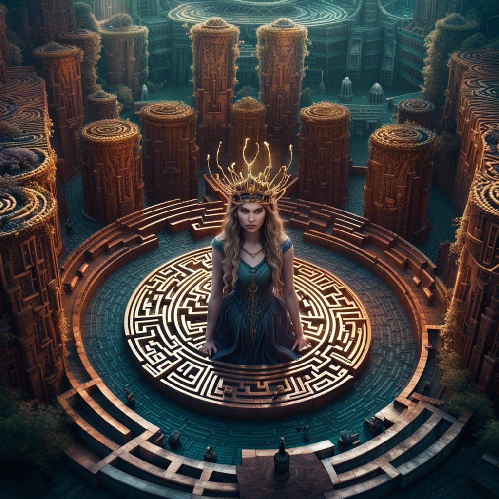 Goddess Hair Maze: Science Fiction Concept Art