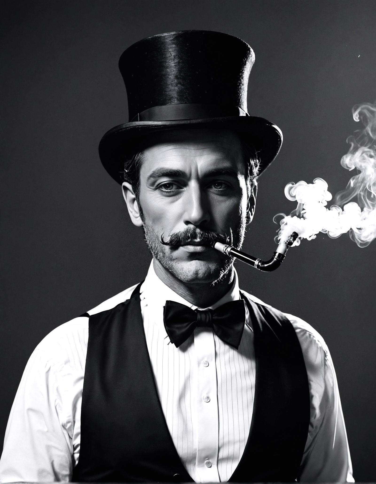 Man on the Moon Smoking a Pipe