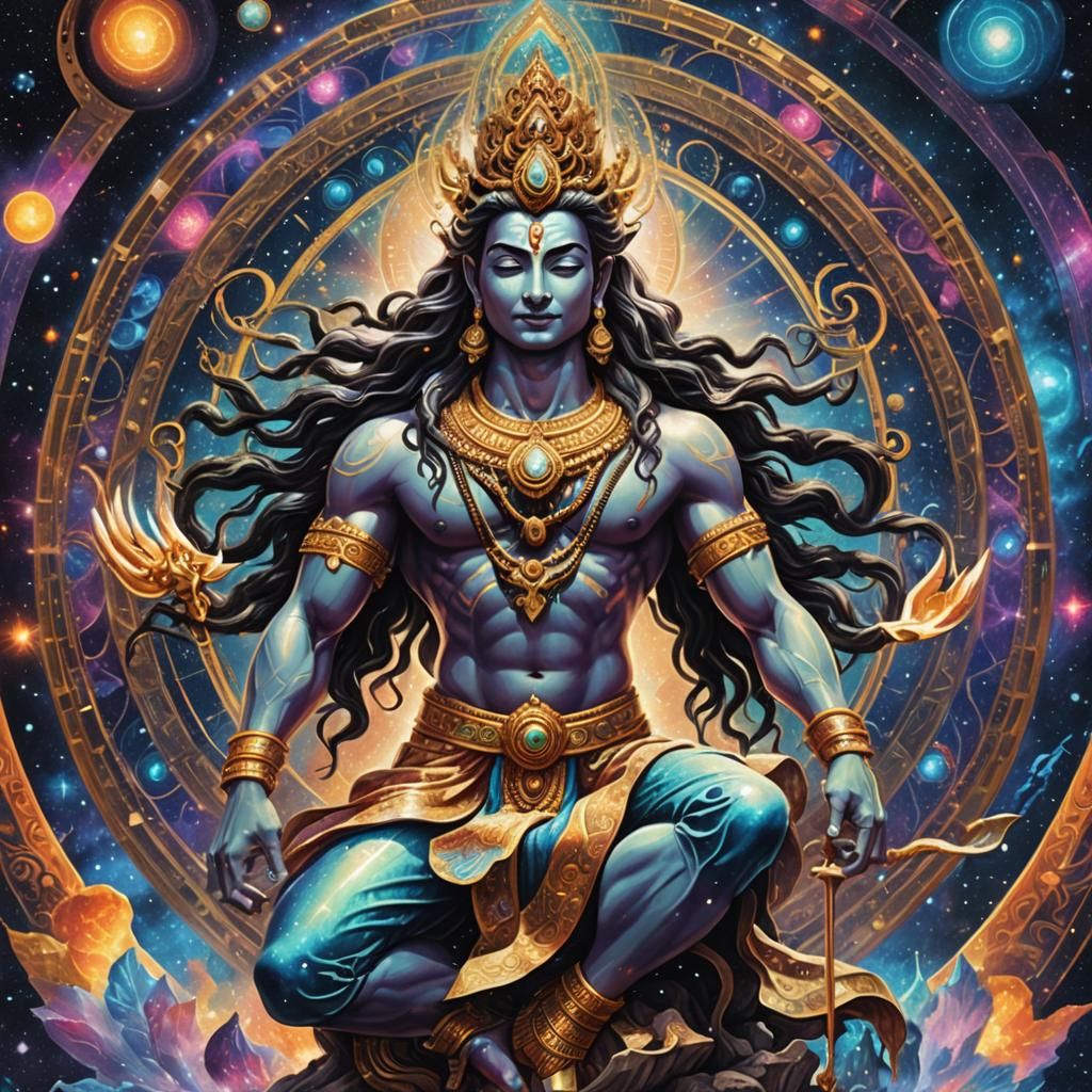 Galactic Shiva Nataraja: Holographic Cosmic Illustration