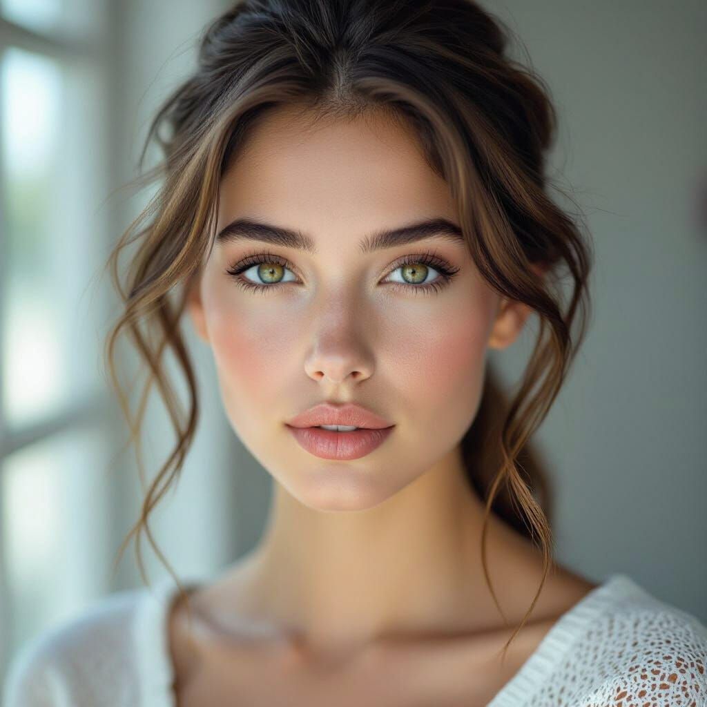 Hyperrealistic Portrait of a Young Woman