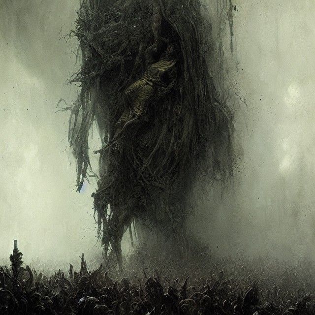 Dung Eater Horror in Gustave Doré Style