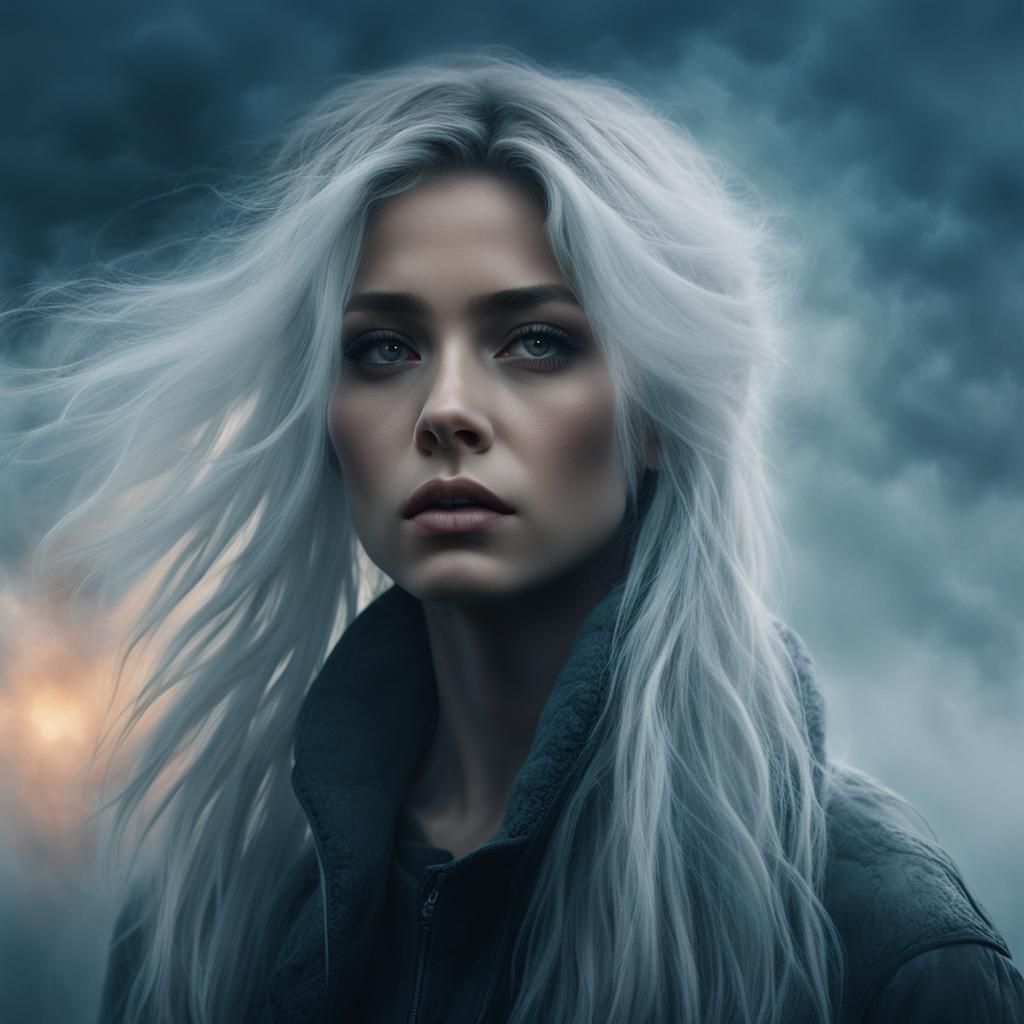 Girl Emerges From Fog: Detailed Matte Painting