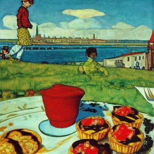 Superhero on Holiday: Tartlets and Caviar, Classical Portrai...