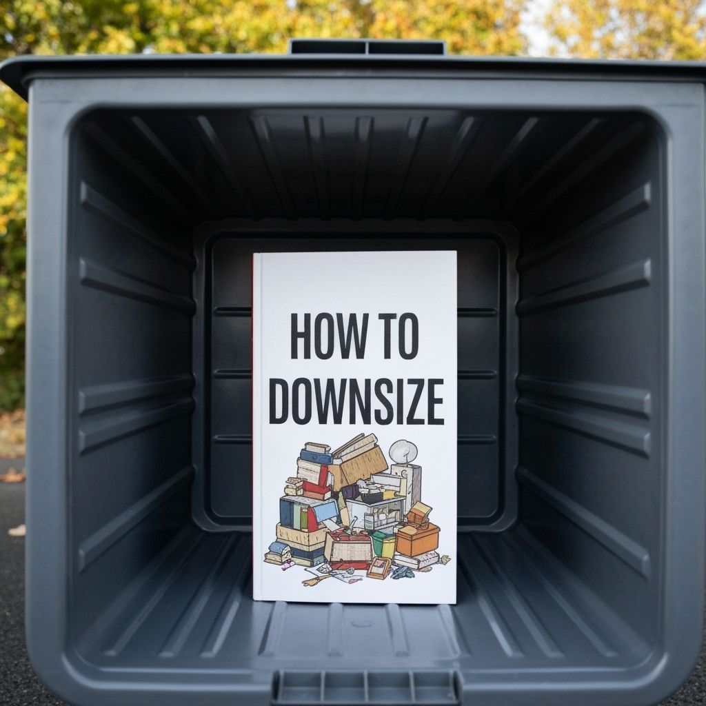 Inside a rubbish bin is a book. On the cover of the book the...