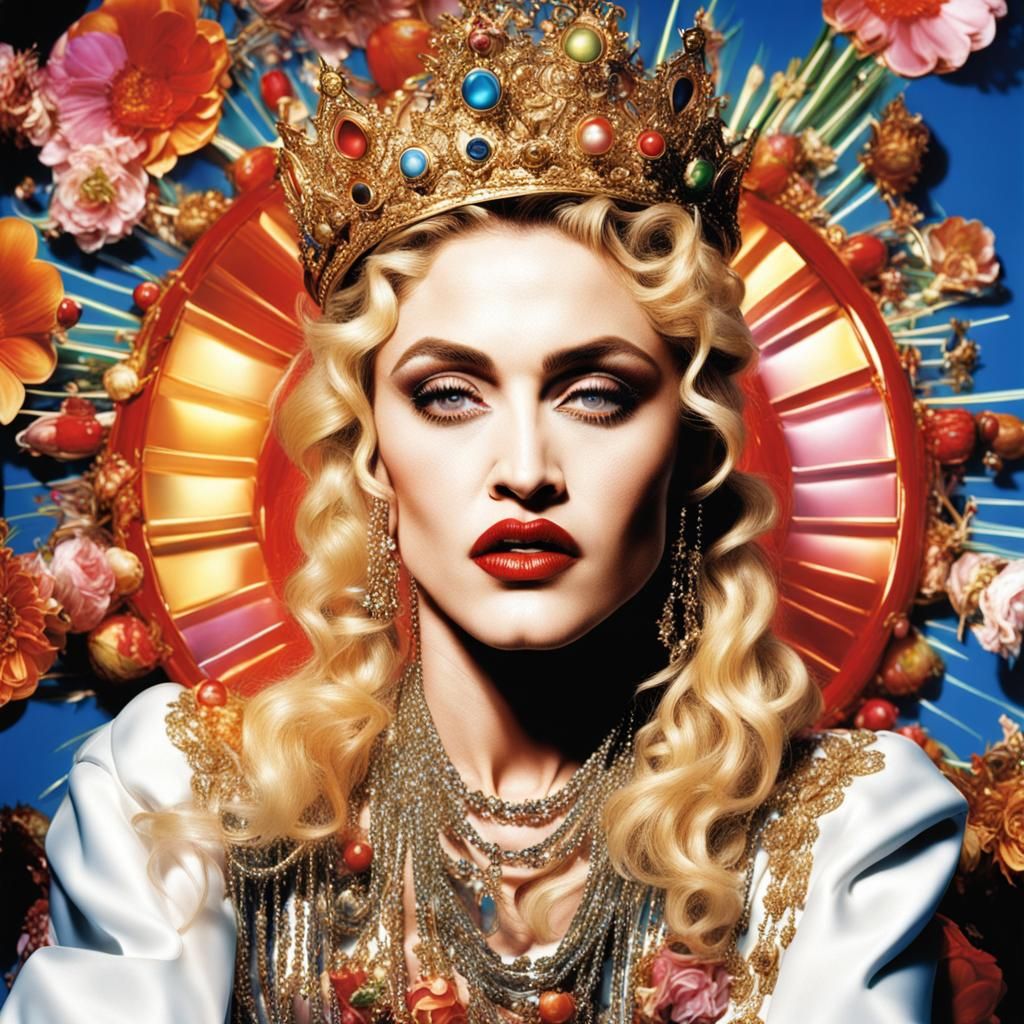 Hyperrealistic Photograph of a Pop Star in Lachapelle Style