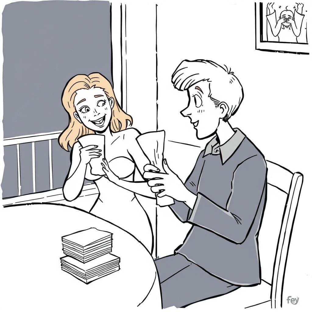 A Dramatic Scene with Napkins and a Coke Bag