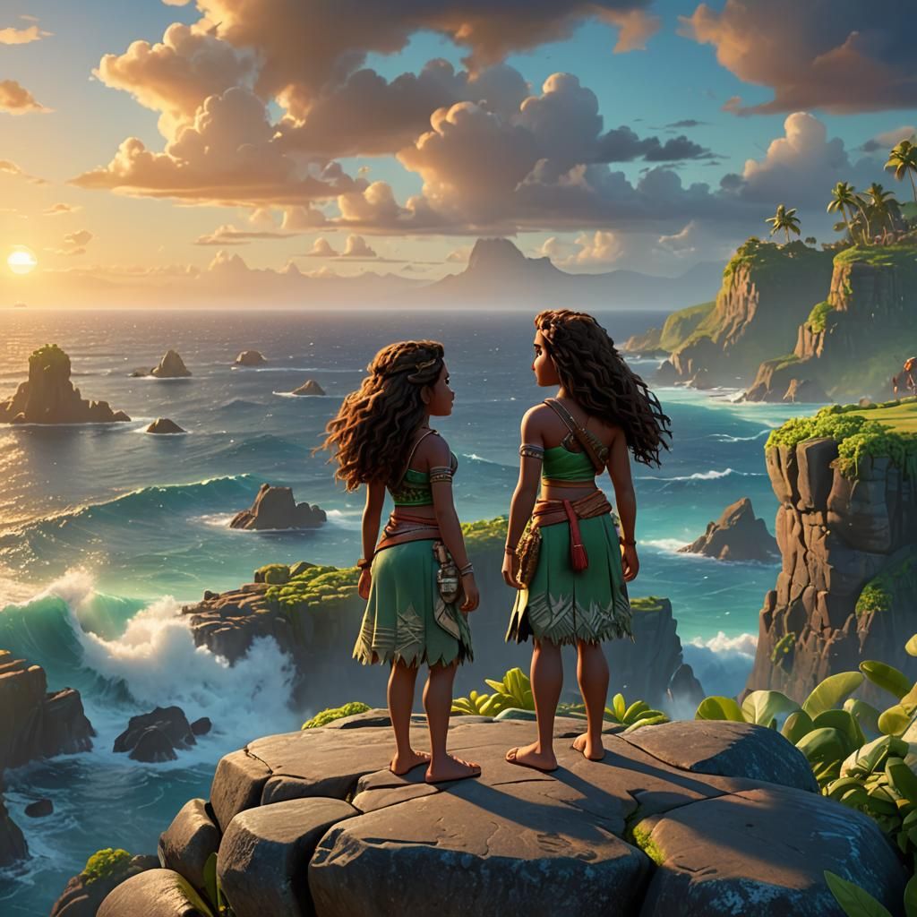 Moana Ocean View: Pixar-Style 3D Render