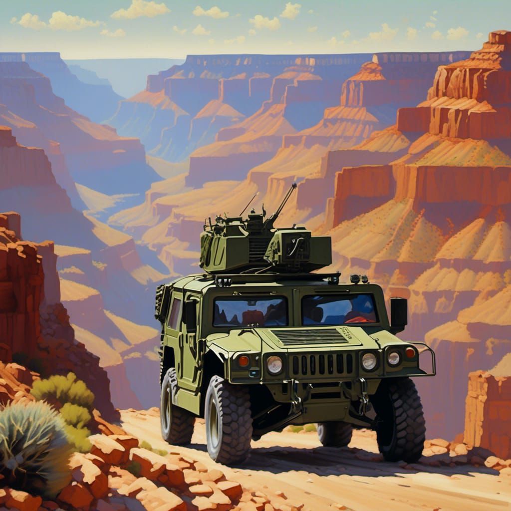 Humvee in Grand Canyon