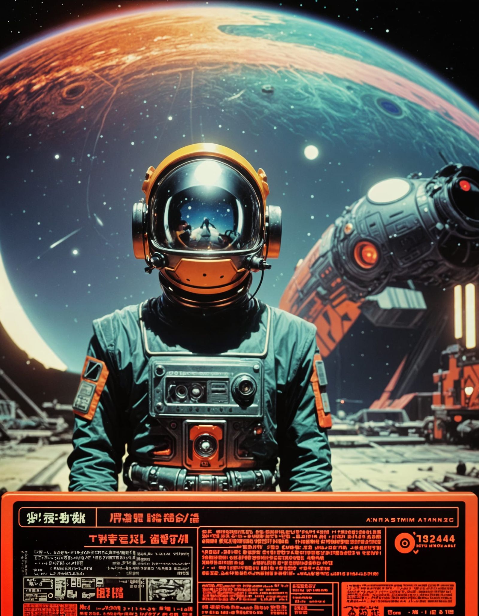 Analog Horror VHS Aesthetic with Cyberpunk Armor and Surreal...