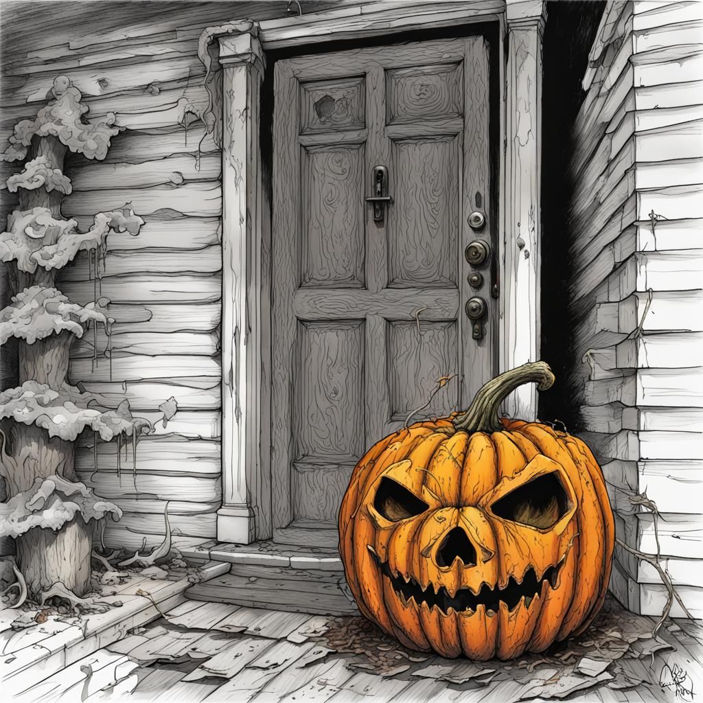 Menacing Carved Pumpkin Head of Doom: Splash Art