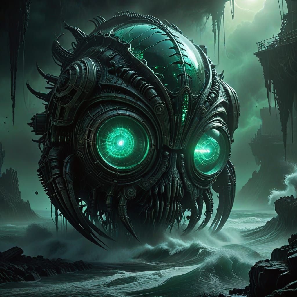 Ancient Biomechanical Vessel in Turbulent Seas