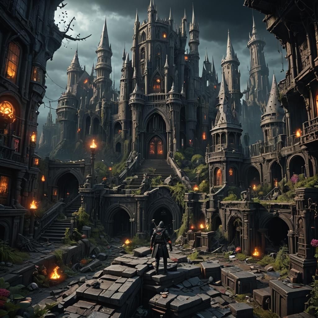 Punk Rock Album Art in Detailed Matte Painting