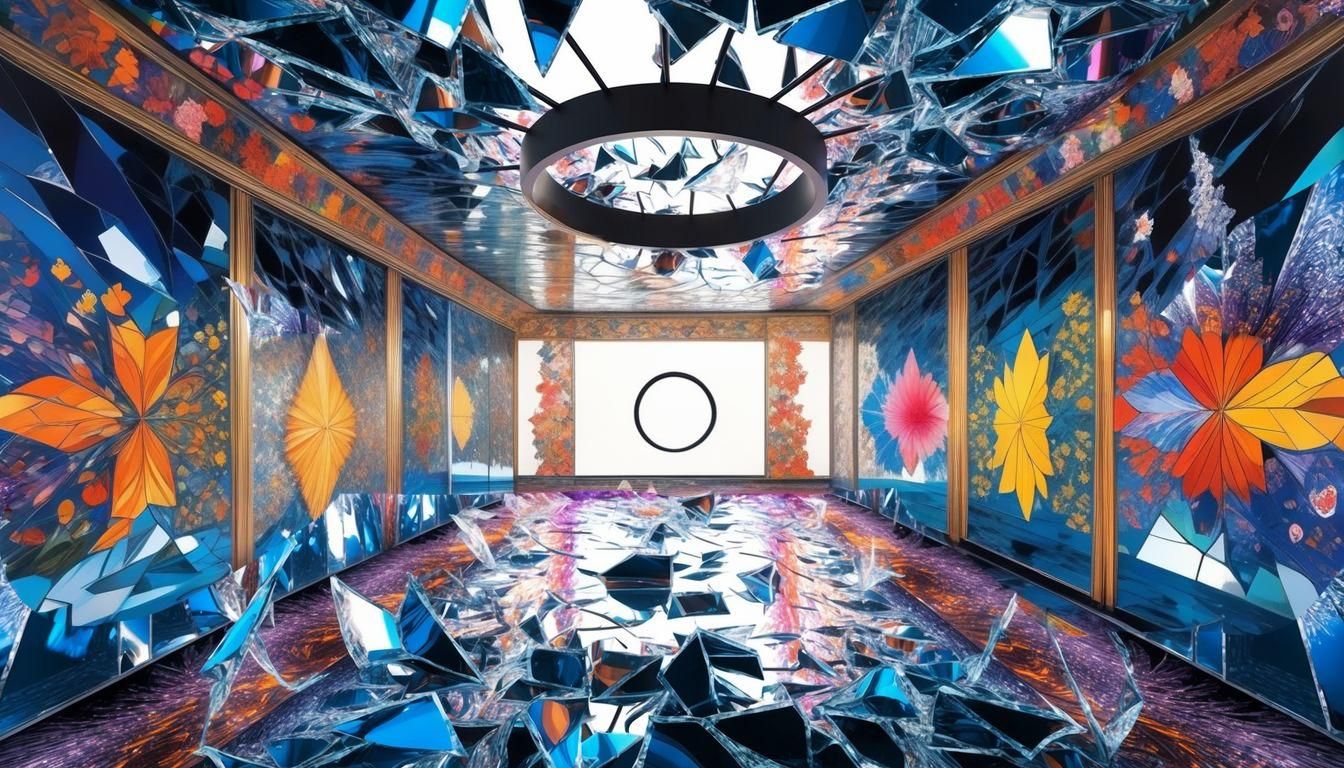 Star Woman in Shattered Mirror Infinity Room