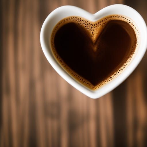 Heart-Shaped Coffee Art: Professional Photography
