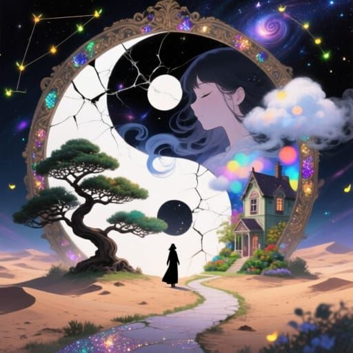Surreal Dreamscape in Yin Yang Stargate