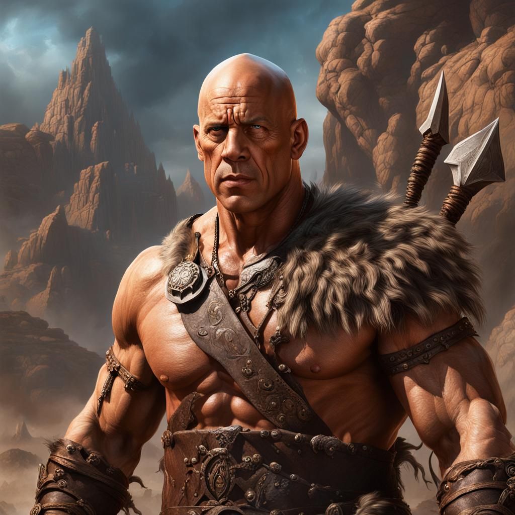 Conan the Barbarian in Fantasy Art Style