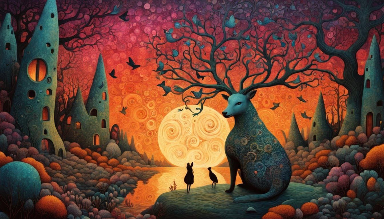 Mystical Shaman Creates Vibrant, Bioluminescent Sculpture Am...