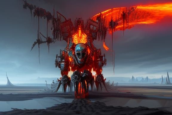 Flaming Skull Hot Rod Concept Art