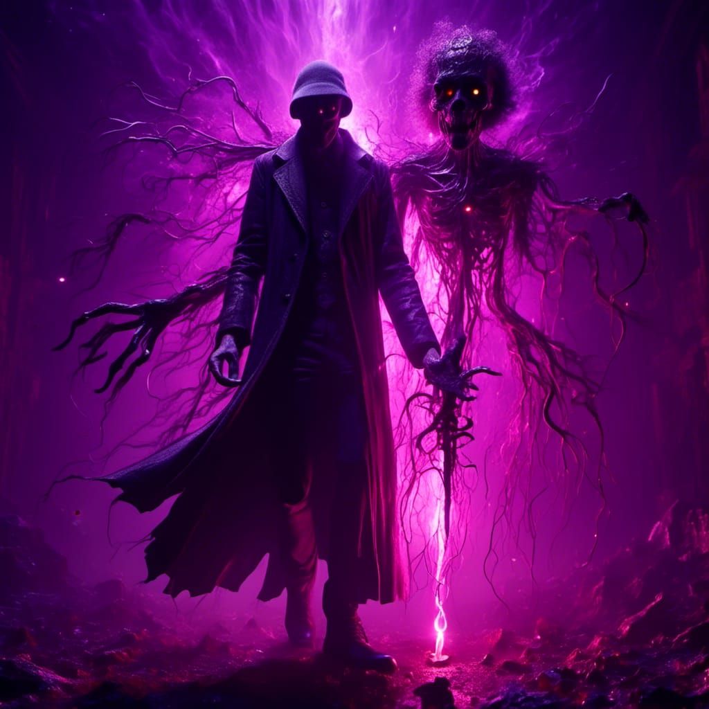 Randolph Carter with Scalpel: Dark Fantasy Portrait