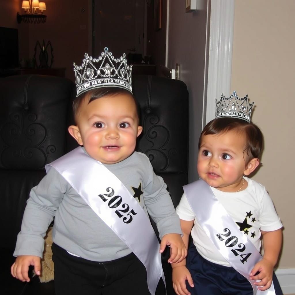 Baby New Year 2025 Bids Farewell to 2024 on New Year's Eve