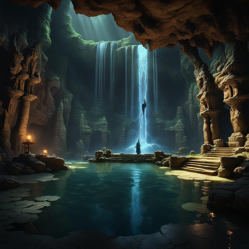 Cavern of the Old God: Dark Fantasy Concept Art