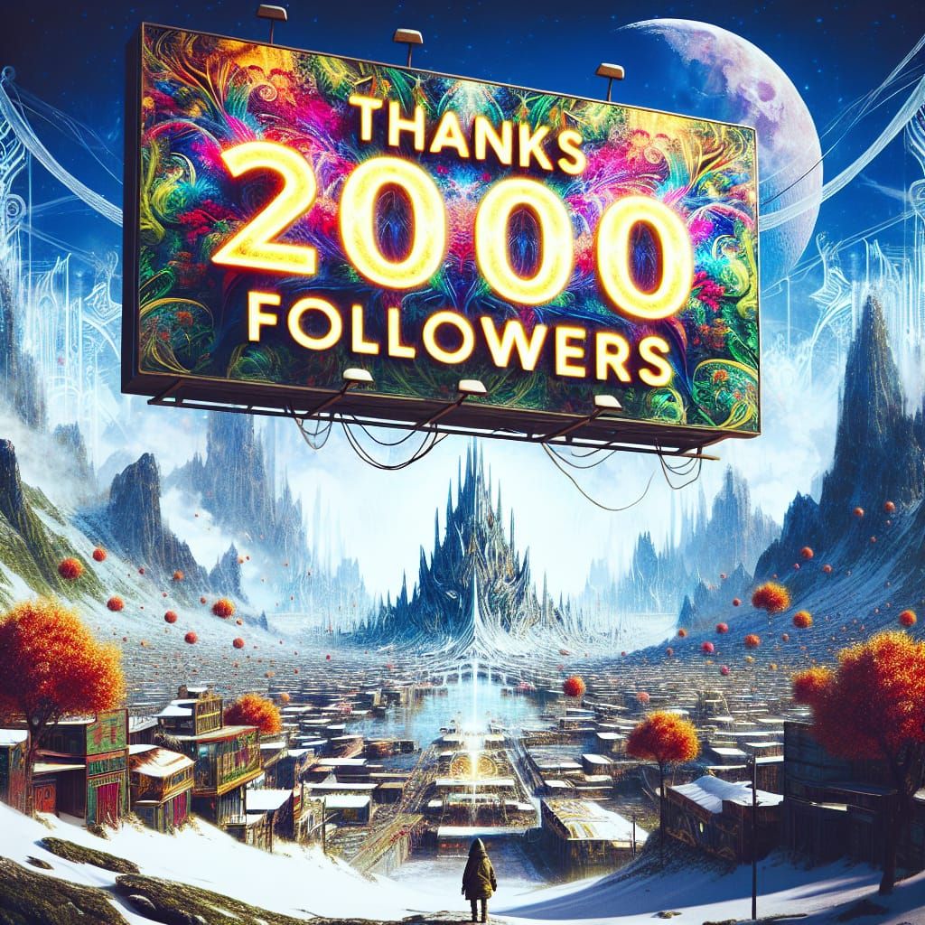Fantasy Landscape Celebrates 2000 Followers in Double Exposu...