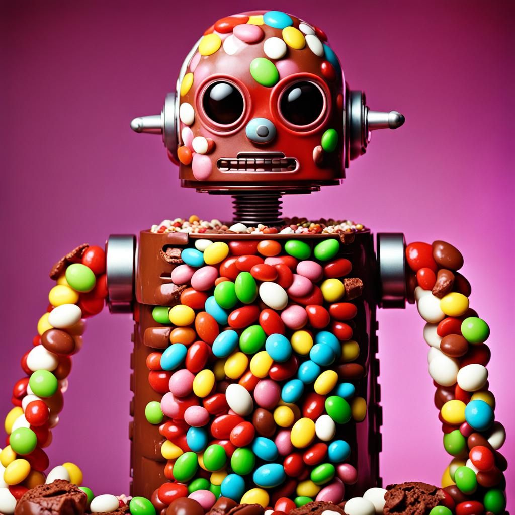 Ultra Realistic Candy Cyborg Portrait