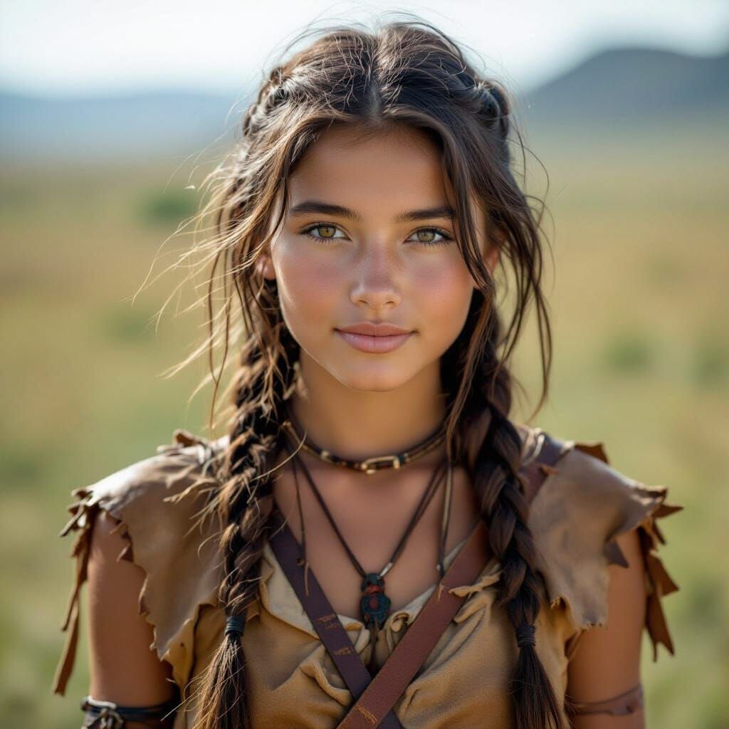 Teenage Hunter-Gatherer Girl Portrait